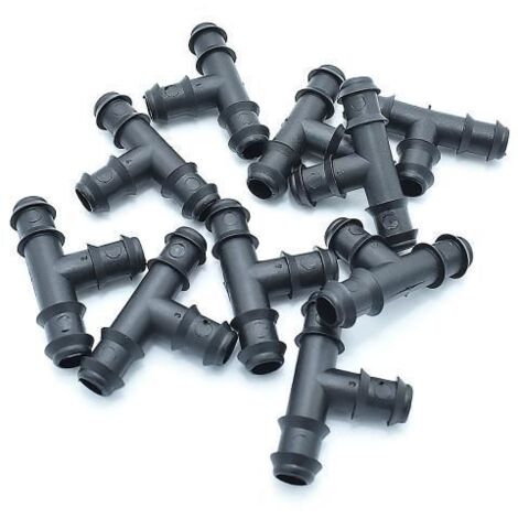Tés cannelés - Non spécifié - 16x16 - Lot de 10 - PEHD - Pour arrosage de jardin