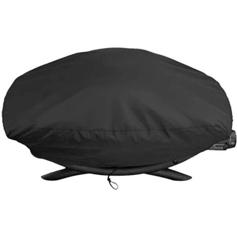 Housse de protection imperméable pour barbecue à gaz Weber séries Q1000, Q100, Q1200, Q1400, 7110, 7111. (1/4)