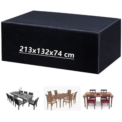 Housse de Protection - Sans Marque - Mobilier de Jardin - Imperméable - Oxford 210D - Noir (1/4)