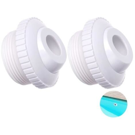 Buses de jet pour piscine - SH - 2 pièces - ABS réglable - Blanc (1/4)