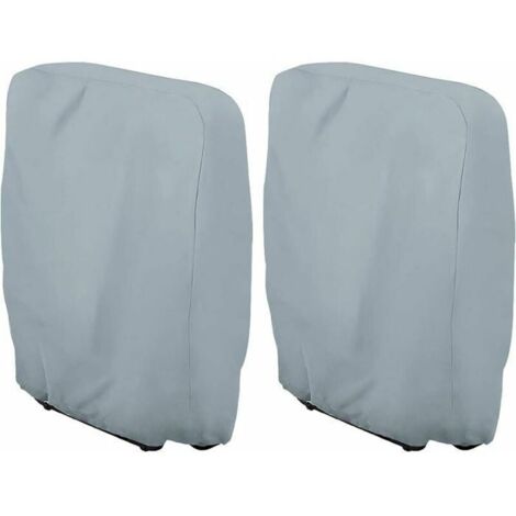 Housses de protection imperméables et anti-UV pour 2 chaises longues pliantes, anti-poussière pour jardin. (1/4)