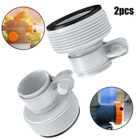 Adaptateurs B pour piscines Intex - Connexion pour piscines - Lot de 2 (1/4)