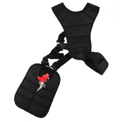 Harnais dorsal réglable pour tondeuse à gazon, en nylon durable, confortable avec sangle d'épaule pour strimmer. (1/4)