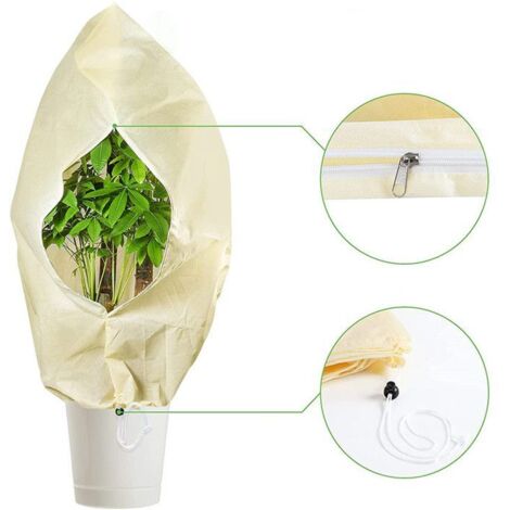 Housse de protection non tissée antigel 80x100cm avec cordon (lot de 2) (1/3)
