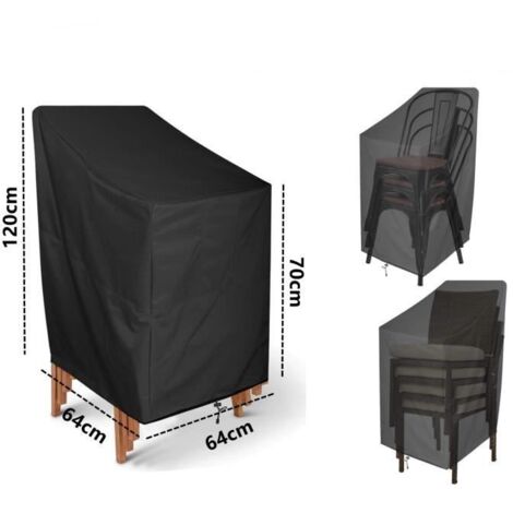 Housse imperméable pour chaise de jardin, tabouret et fauteuil anti-poussière. (1/4)