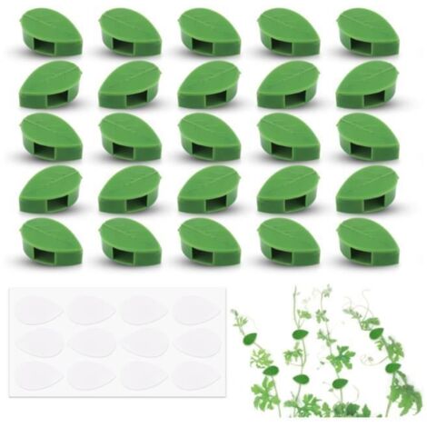 30 Pièces, Attaches pour Plantes Grimpantes, Fixations Végétales, Support Mur Vigne, Attaches de Câbles de Bureau, Support Végétal M (1/4)