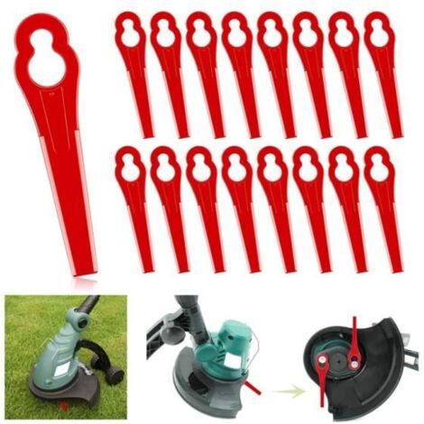 Lames de rechange - Non spécifié - 100 pièces - ABS plastique - Compatible tondeuses - Rouge (1/4)