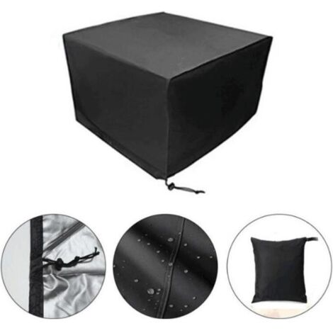 Housse de Protection pour Mobilier de Jardin - Noir - 213x132x74cm - Tissu Oxford 210D (1/4)