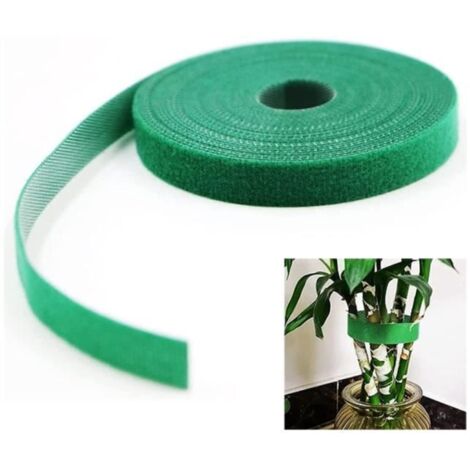 Liens de Jardinage pour Ligatures, Sangle de Fixation pour Arbres, Attaches pour Arbres et Lien Plantes Grand Format (10m x 10mm, Ve (1/4)