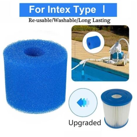2 pièces Éponge de Filtre de Piscine Réutilisable et Lavable, Coussin en Mousse pour Bassin de Type I (1/4)