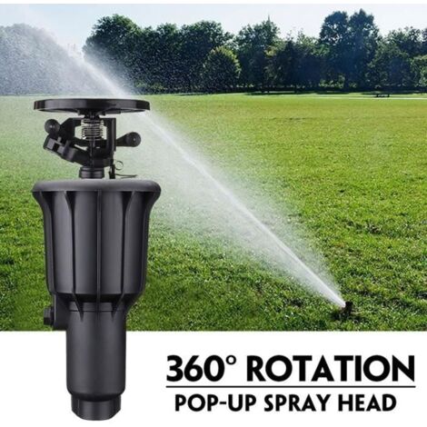 Pulvérisateur intégré 1-2" et 3-4", tête d'arrosage rotative haute pression pop-up - Noir (1/4)