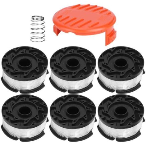 EBTOOLS Bobine de coupe 6 pièces avec couvercle, accessoires de rechange compatibles BLACK + DECKER. (1/4)