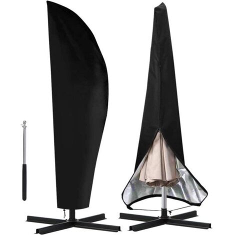 Housse de Parasol avec Tige Télescopique, Imperméable, Coupe-Vent, Anti-UV, en Tissu Oxford 420D pour Parasol A711 (1/4)