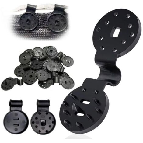 Clips de fixation - Ombrage-yd - 60 pièces - En plastique - Réutilisables - Installation facile (1/4)