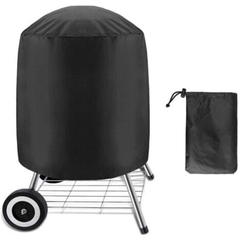 Housse de barbecue - 61x72 cm - Imperméable - Anti-UV - Noir/Argenté (1/4)