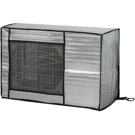 Housse de climatiseur imperméable anti-UV et anti-poussière en aluminium avec sangles, 86x35x60cm (1/4)