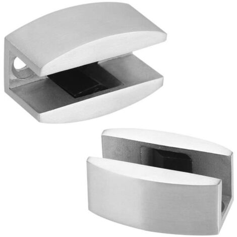 Guide inférieur - Acier inoxydable 304 - Réglable - Pour porte coulissante en verre - 50 x 23 mm (1/4)