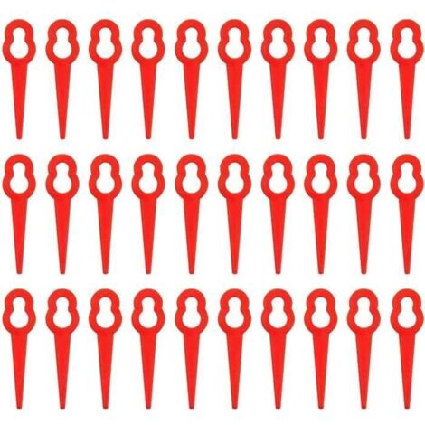 Lames de coupe en plastique ZVD - 100 pièces - Rouge - pour tondeuse à gazon et éplucheur de jardin (1/4)