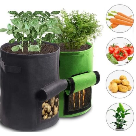 Sac de plantation - Non tissé - 2 pièces - 35x45 cm - Couleur aléatoire - Durable (1/4)