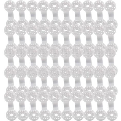 Lot de 50 pinces d'ombrage pour filets de protection solaire, anti-oiseaux et de jardin. (1/4)