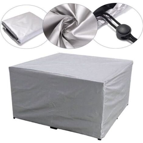 Housse de table extérieure, anti-UV en Oxford résistant. Bâche pour table et chaises de jardin, tissu Oxford, protection 123x123x74 (1/4)
