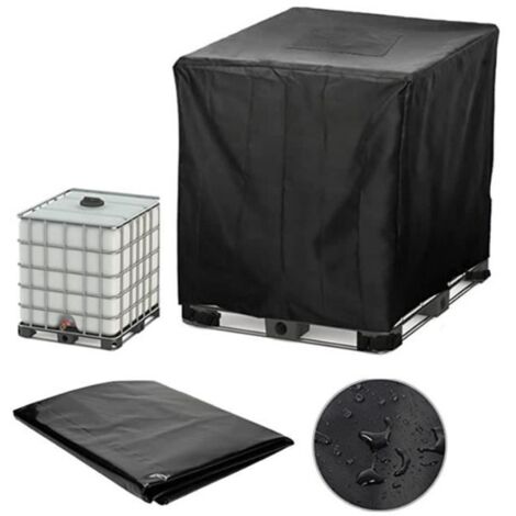 Housse de protection pour IBC 1000 L - Imperméable, résistante aux UV, avec fermeture éclair. (1/4)