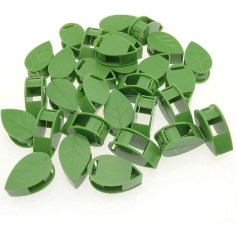 20 pièces - vert - Clip de finition intérieur pour plantes vertes, fixateur de fleurs pour mur grimpant, s (1/4)