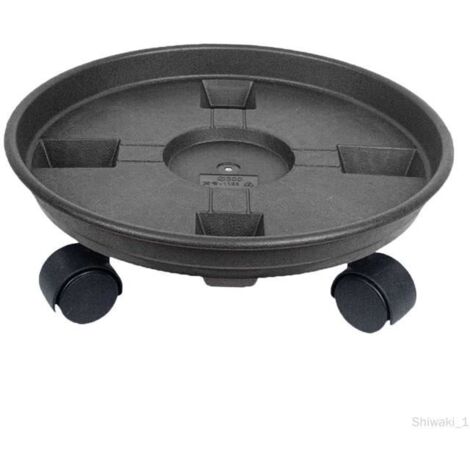 Soucoupe à plantes avec chariot roulant, polyvalente, ronde, pour pot de 40 cm. (1/4)