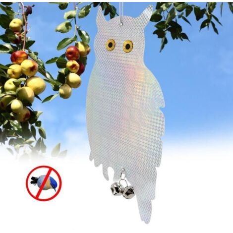 Outil de zone anti-oiseaux - Répulsif hibou en PVC, 2 pièces pour protection et éloignement des oiseaux. (1/4)