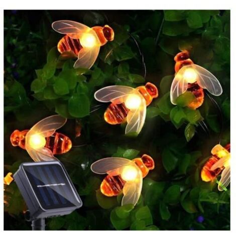 Guirlande lumineuse solaire abeilles - 30 LED - Imperméable - 6,5 m (1/4)