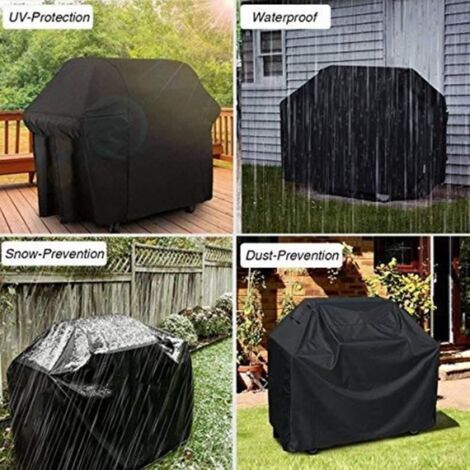Housse de protection imperméable pour barbecue, accessoires d'extérieur, couverture - 145 x 61 x 117 cm - B (1/4)