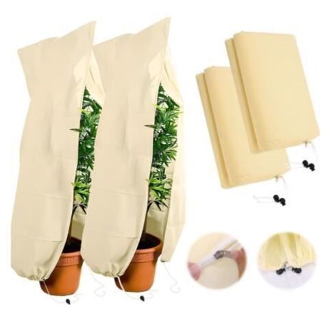 Housse d'hivernage pour plantes - Non tissé - 120 x 180 cm - Lot de 2 - Respirante - Antigel (1/4)