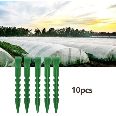 Accessoires de Jardin - XUY - Lot de 10 - Attaches en Plastique Vert - 14,6 cm (1/4)