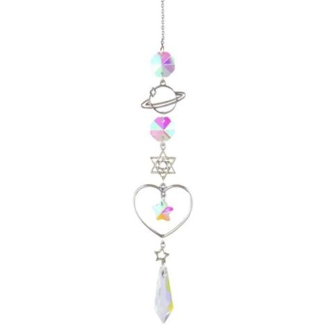 Pendentif Suspendu - Cristal - Carillon Étincelant - Multicolore - 38 cm - Décoration d'Intérieur (1/4)