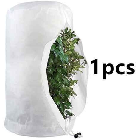Housse d'hivernage pour plantes - Non tissé - 80x100cm - Protection contre le froid - Vert et blanc (1/4)