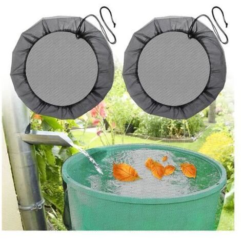Filet pour Citerne de Pluie - 2 Pièces - Ø 60 cm - Housse avec Cordon de Serrage - Filet de Protection Ajustable (1/4)