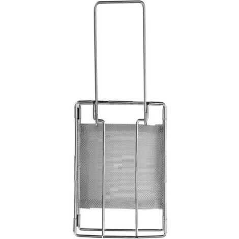 Grille-pain pliable en acier inoxydable avec plateau de cuisson, idéal pour barbecue, fêtes, camping et randonnée. (1/4)