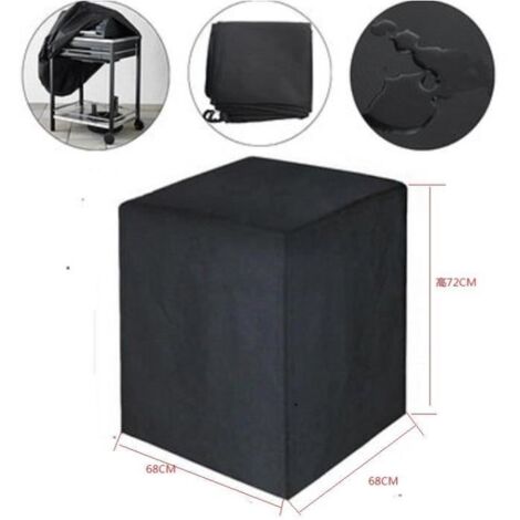 Housse de barbecue - Imperméable - Anti-poussière - Noir - 68x68x72 cm (1/4)