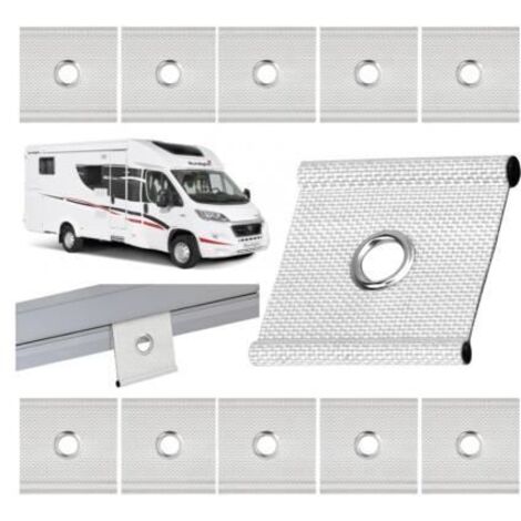 Lot de 12 crochets pour rail de passepoil - Accessoires pour voile d'ombrage et caravane (1/4)