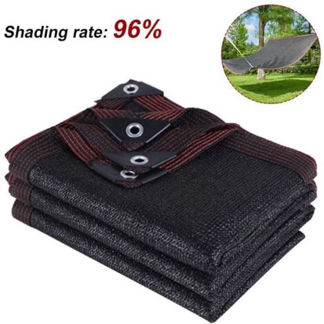 Toile d'ombrage pour potager - 96% d'ombrage - 3x3m - Noir - PEHD (1/4)