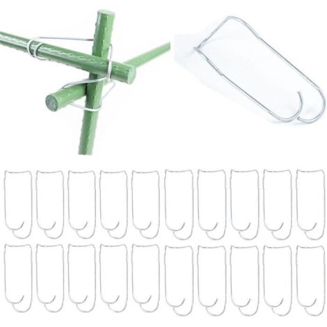 Connecteurs pour cages à plantes - Lot de 20 - Fil d'acier - 11 mm (1/4)