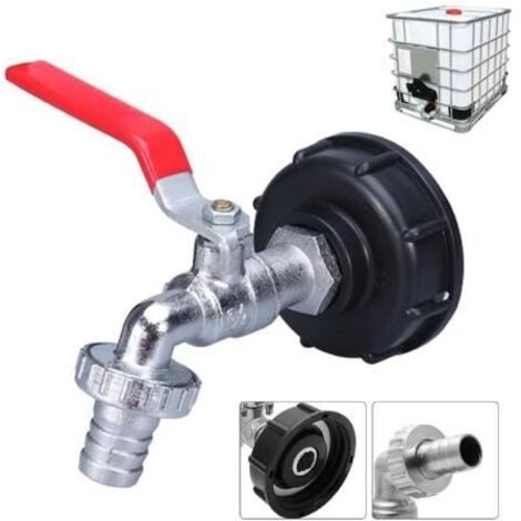 Robinet - IBC - 1000L - Adaptateur de réservoir - Connecteur fileté 1/2" - Arrosage de jardin (1/4)