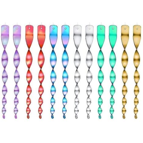 Répulsif Oiseaux, Lot de 12 Spirales Réfléchissantes Anti-Oiseaux, 30 cm (1/4)