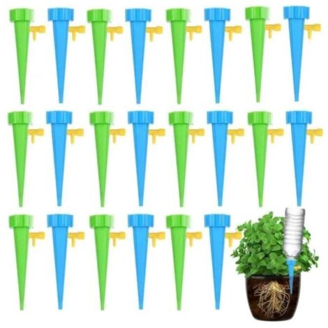 40 pièces Bouteille d'Irrigation Goutte à Goutte Arroseur Automatique pour Plantes avec Robinets (1/4)