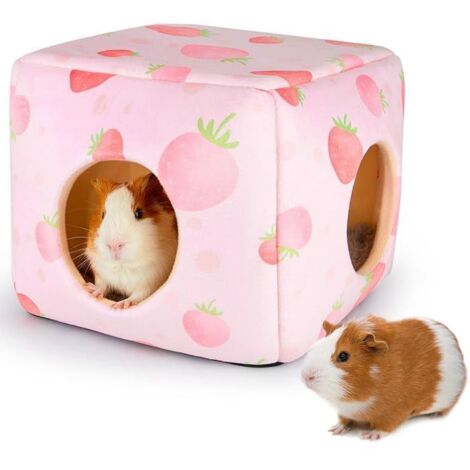 Piggy Hideaway - Machine-washable Home Accessories for Piglets - Strawberry-themed Pet Bed BASKET (1/5)