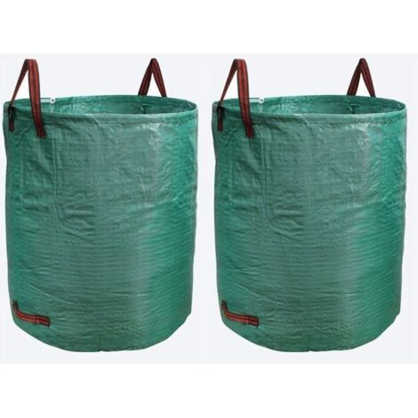 Sacs de Jardin Lot de 2, 272L - Imperméables, Résistants et Réutilisables pour Déchets Verts - 499 (1/4)