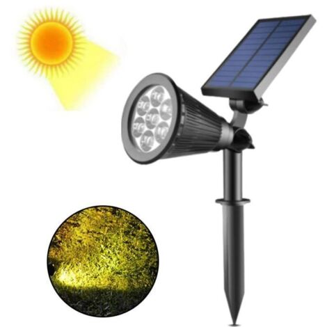 Blanc chaud - Applique murale solaire LED réglable pour extérieur, idéale pour éclairer et décorer votre jardin. (1/4)