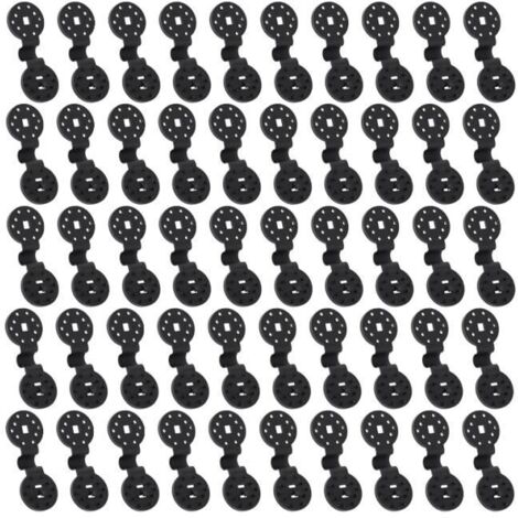 Clips de fixation pour toile d'ombrage - Noir - Lot de 50 (1/4)