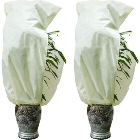 2 housses de protection pour plantes, 120 x 180 cm, résistantes au vent, au froid, à la chaleur et anti-insectes. (1/2)