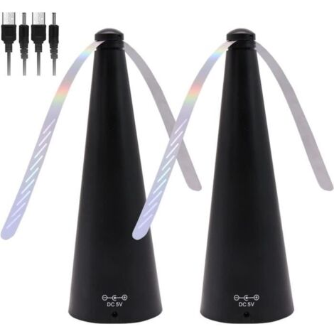 2 Ventilateurs Anti-Mouches de Table, Répulsif Électrique pour Éloigner les Insectes de la Nourriture (1/4)